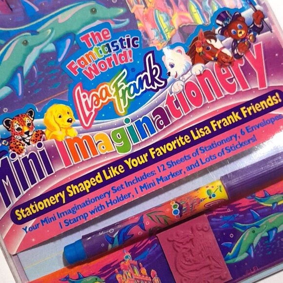 SOLD🔴🔴🔴🔴🔴🔴NEW Vintage Lisa Frank Mini Imaginationery  Stationary Set - Picture 2 of 4